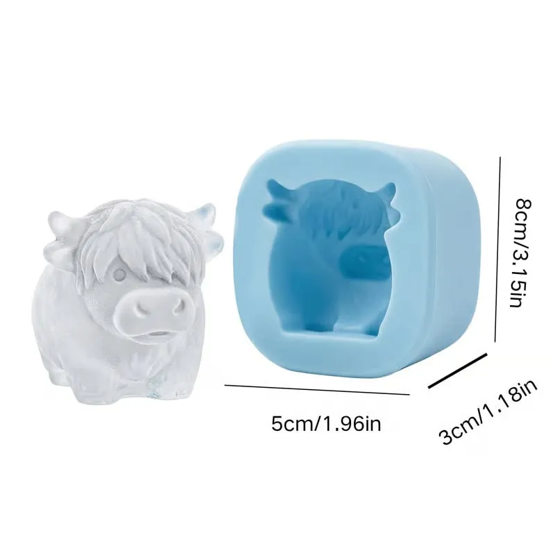 Highland Cow Silicone Ice Cube Tray - Single-mode